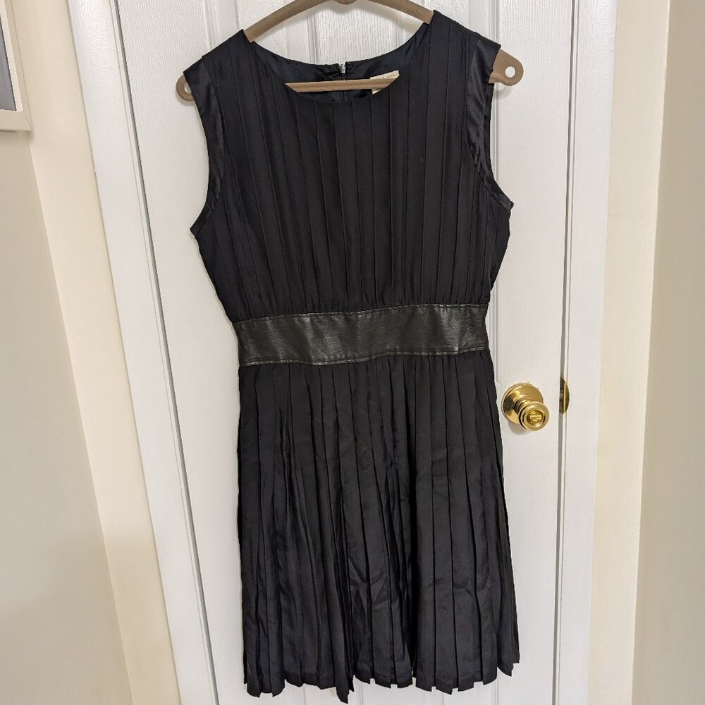 Rag & Bone Black Silk and Leather Dress Vintage!
